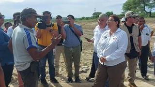 Tumbes: Ministra de Desarrollo Agrario supervisa trabajos de descolmatación en la quebrada Vaquería