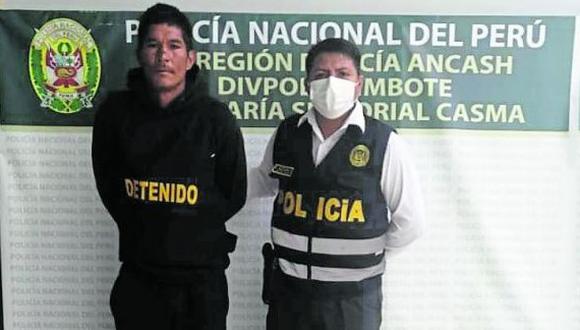Policía detuvo a Teofilo Quezada durante operativo en Casma. Sujeto tenía orden de captura emitida por el Juzgado del Santa.