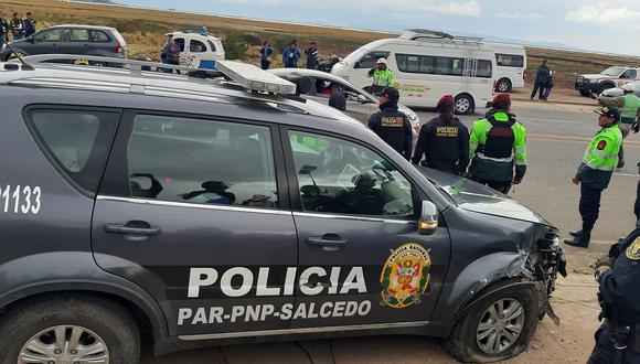 ​Otro patrullero de la policía termina estropeado en Puno