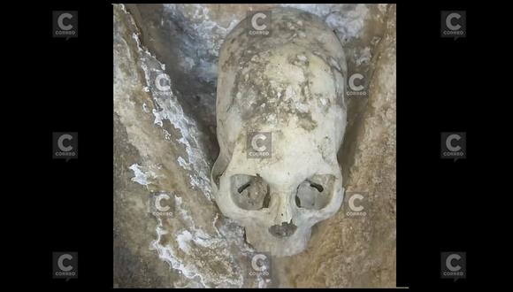 Hallan cráneos modificados de época prehispánica en centro arqueológico de Jauja
