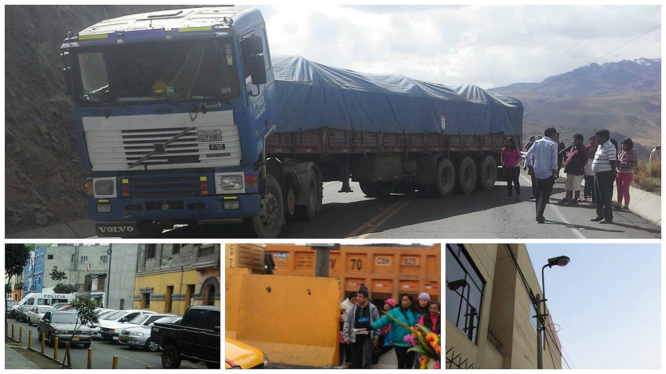 ​Juliaca: Trailer malogrado provocó que decenas de vehículos queden varados