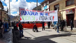 Huancavelica: Realizan protesta contra exploración minera en Pukaqaqa Sur