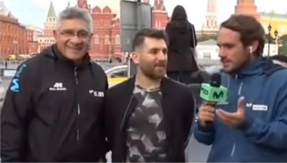 ​Periodistas peruanos sorprendidos al encontrarse con 'Lionel Messi' en las calles de Moscú (VIDEO)