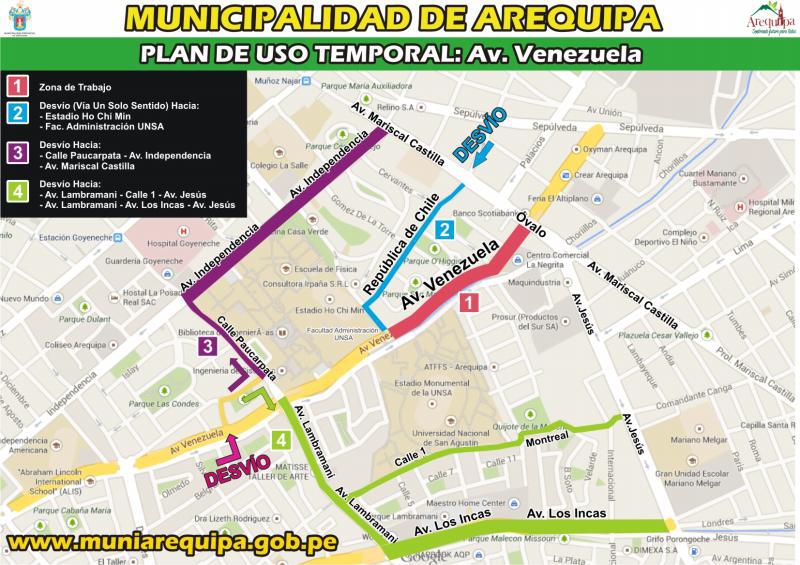 Avenida Venezuela cerrada por tres meses