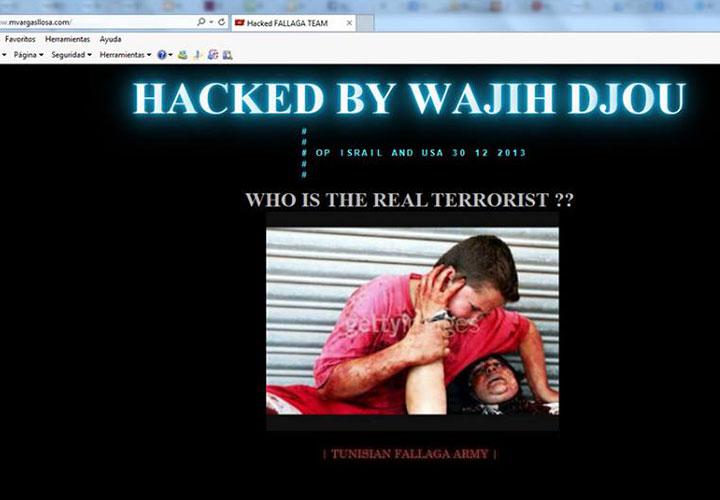 Hackean página web de Mario Vargas Llosa (FOTO)