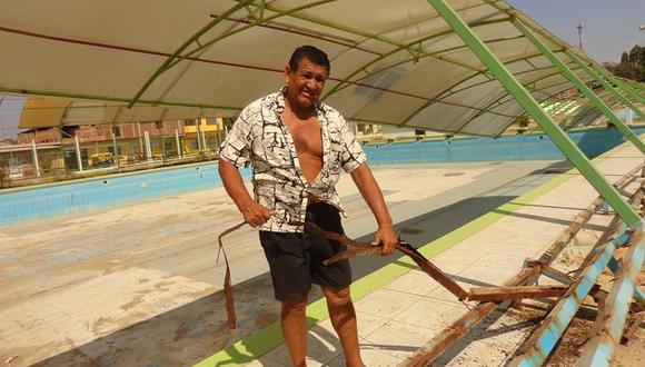 Tumbes: Colapsa una tribuna de la piscina del estadio Mariscal Cáceres (Vídeo)