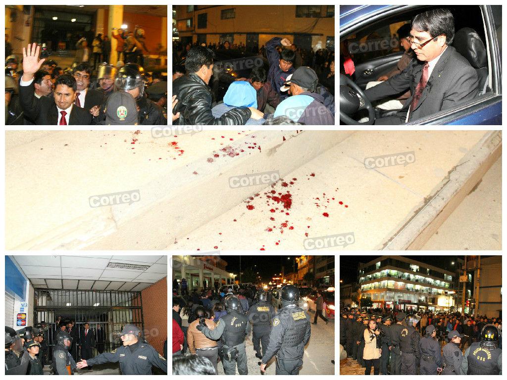 Con huevos despiden a Vladimir Cerrón de cita con Comisión Belaunde 