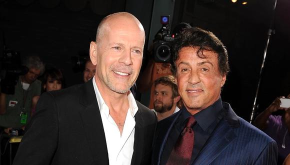 Sylvester Stallone le mostró su apoyo a Bruce Willis tras anunciar que sufre de afasia (Foto: AFP)