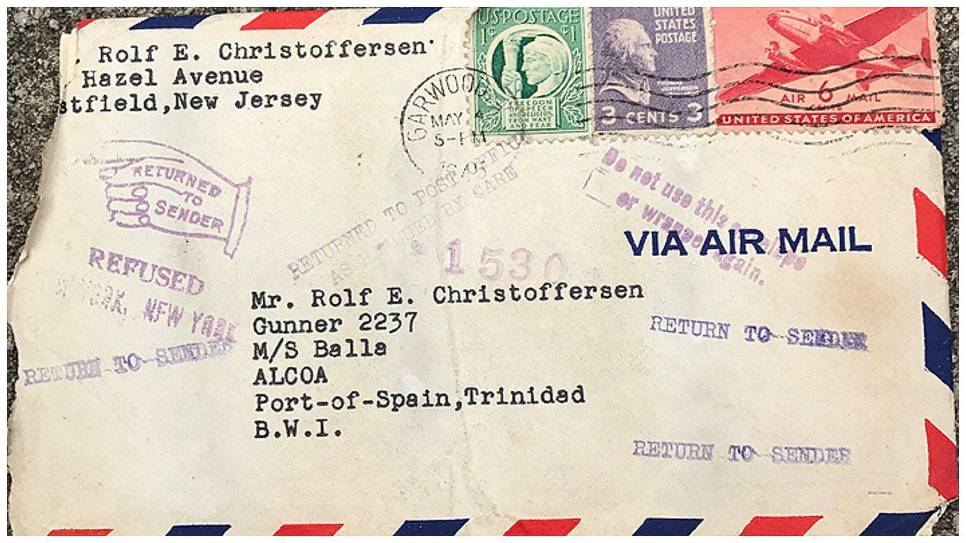 ¡Insólito! ​Marinero recibe carta de amor de su esposa 72 años después de que fue enviada