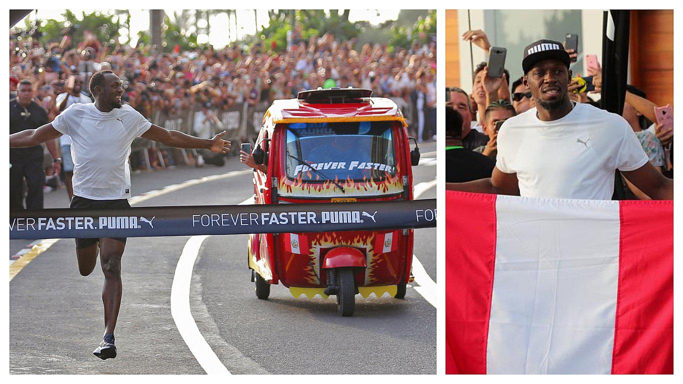 ​Usain Bolt: las mejores imágenes de su carrera contra una mototaxi (FOTOS)