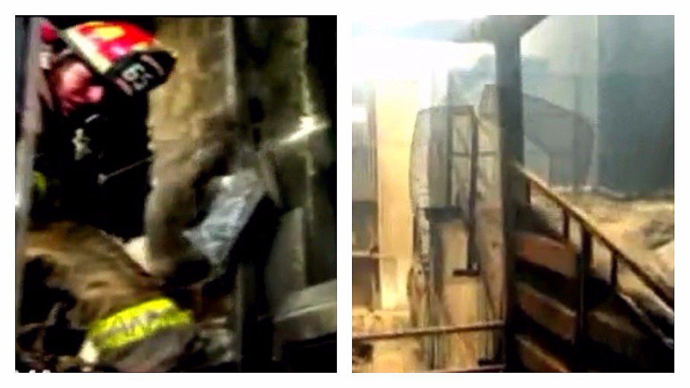 Incendio en Las Malvinas: el momento en que ingresan a recuperar los cuerpos de jóvenes [VIDEO]