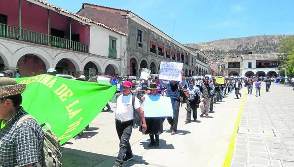 Cangallinos se movilizan contra GRA, pero no hallaron a funcionarios