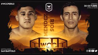Warriors Combat Championship: Renzo ‘El Nene’ Méndez enfrentará a Andy Ríos en duelo Lima vs. Iquitos