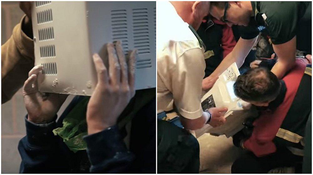 Youtuber se salva de morir al introducir su cabeza en un microondas con cemento fresco