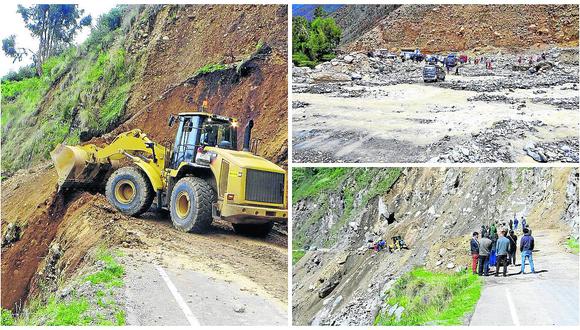 Localidad de ​Aurahuá está aislada por deslizamiento en carreteras