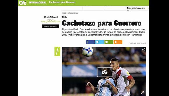 Suspensión de Paolo Guerrero repercute en medios internacionales (FOTOS)