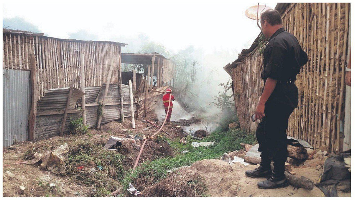 Un incendio se registra en el asentamiento humano Avelino Cáceres