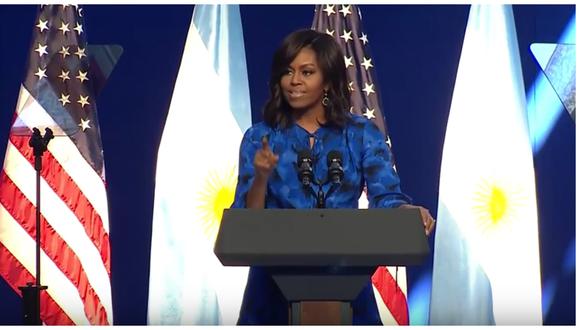 Michelle Obama es tendencia en Twitter por inspirador discurso a mujeres argentinas