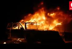 Huancavelica: Pobladores queman vehículo de presuntos ladrones