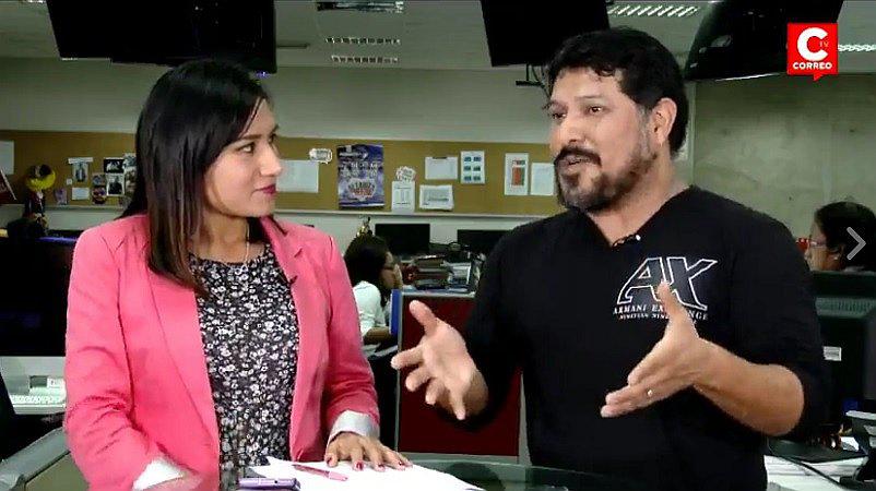 Gustavo Cerrón estuvo en Correo a las 6
