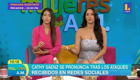Karen Schwarz defiende a Cathy Sáenz de críticas de ‘Peluchín’. (Foto: Captura de video)