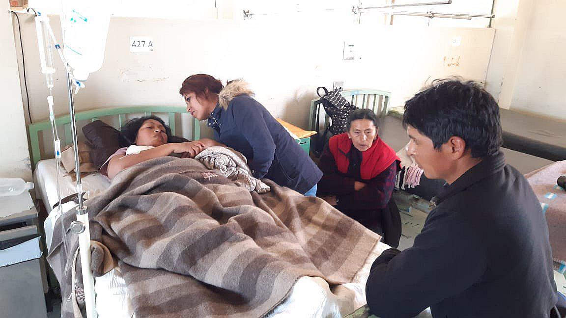 Agricultora que teminó con herida de proyectil se recupera en Arequipa