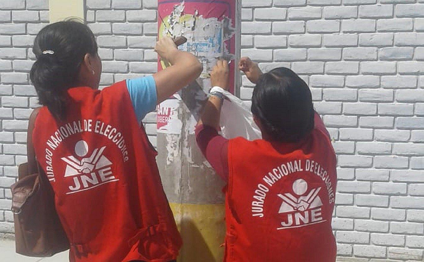 El Jurado Electoral Especial de Piura retira propaganda electoral