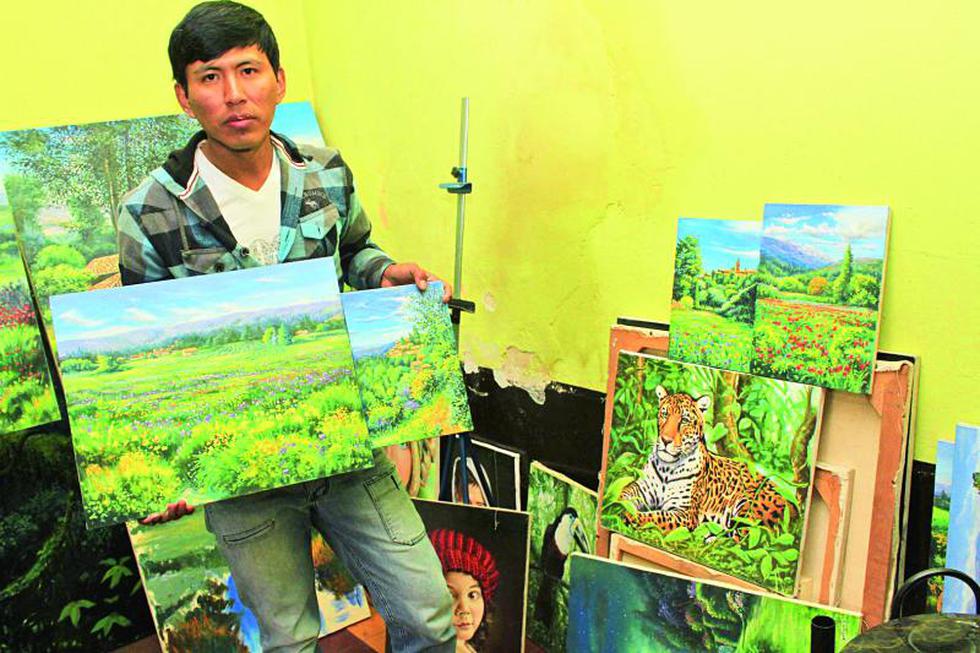 De la selva su pintura, la belleza exótica de parajes selváticos llegan a Huancayo 