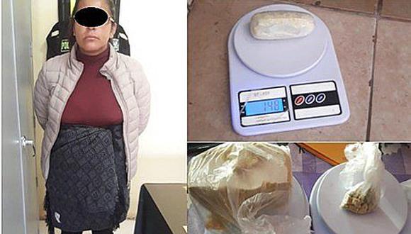Detienen a mujer que intentó ingresar a penal con droga y chips de telefonía (FOTOS)
