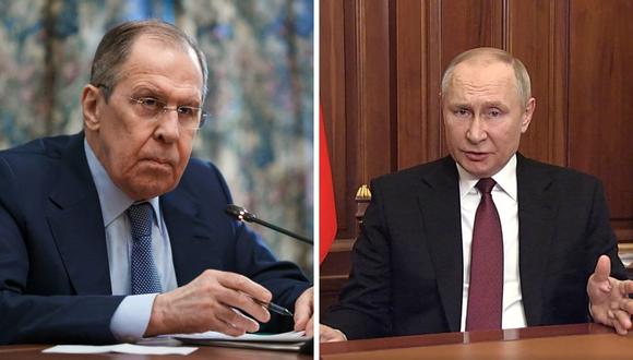 La UE adopta sanciones contra Putin y su canciller, Serguéi Lavrov. (Foto: AFP)