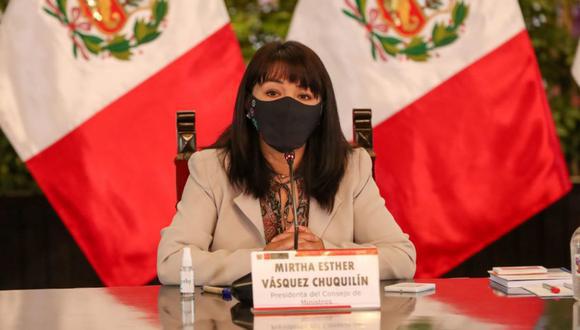 Titular de la PCM, Mirtha Vásquez, encabezará la conferencia de prensa luego del Consejo de Ministros de este miércoles. (Foto: PCM)
