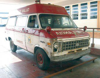 Solo hay una ambulancia vieja para los pacientes