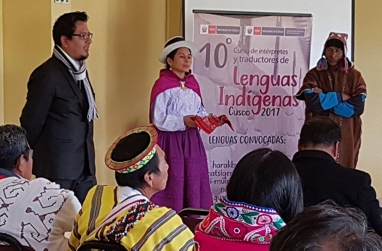 Impulsan curso de intérpretes y traductores de lenguas indígenas en Cusco