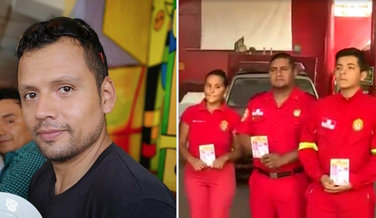 Bomberos organizan pollada para ayudar a compañero que arriesgó su vida en incendio 