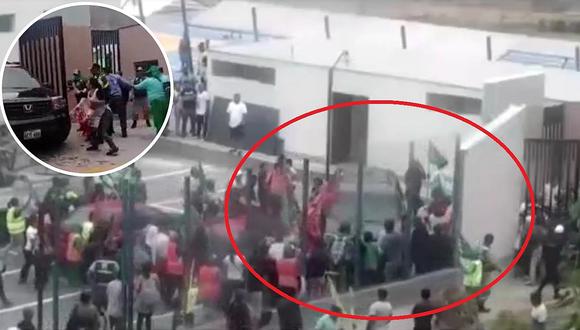 Los Olivos: Trabajadores municipales atacaron camioneta donde iba esposa del alcalde (VIDEO)