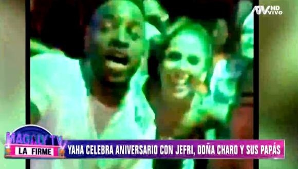 Yahaira Plasencia y Jefferson Farfán son captados por las cámaras de "Magaly TV: La firme". (Foto: Captura ATV)