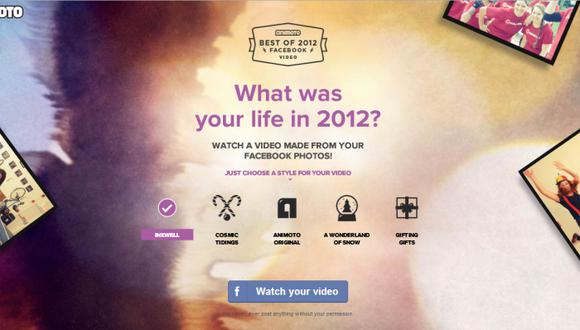 Despide el año creando un video de "lo mejor del 2012" en Facebook