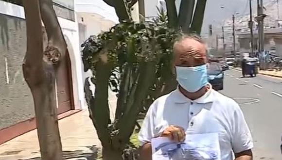 Adulto mayor de 68 años denuncia el robo de su miniván en Los Olivos. (Captura: América Noticias)