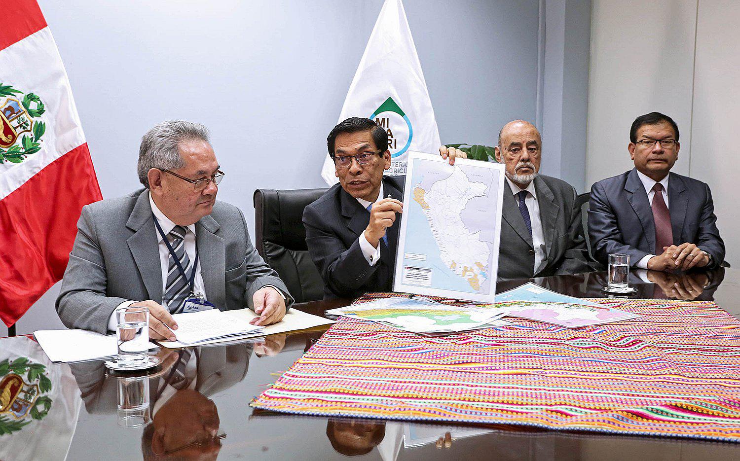 Declaran 37 valles en emergencia por escasez hídrica