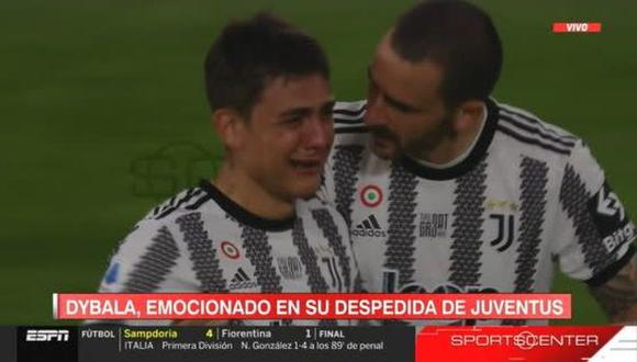 Paulo Dybala se despide de Juventus en medio de lágrimas. (Foto: ESPN)