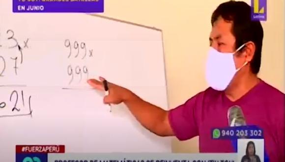 Maestro de matemáticas se vuelve viral en Tik Tok por hacer rápidos cálculos de multiplicación
