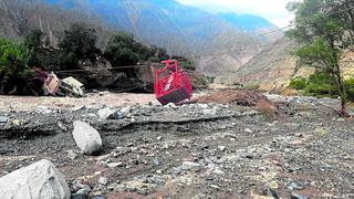 Chincha: canastilla de puente aéreo fue arrastrada por huaico en el sector de Lunche  