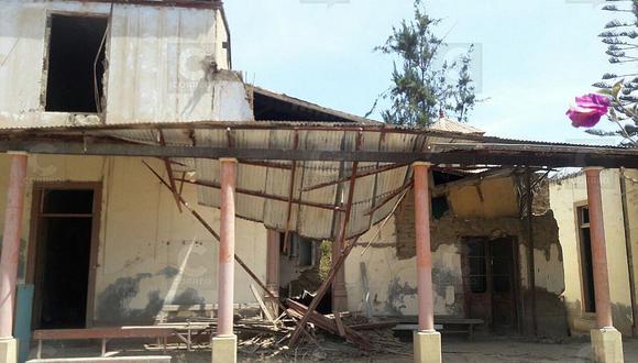 Colapsa parte de techo en recinto histórico de exhospital San Ramón