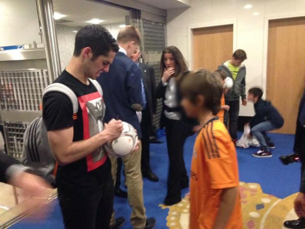 Alan García llevó a su hijo a conocer a los jugadores del Real Madrid