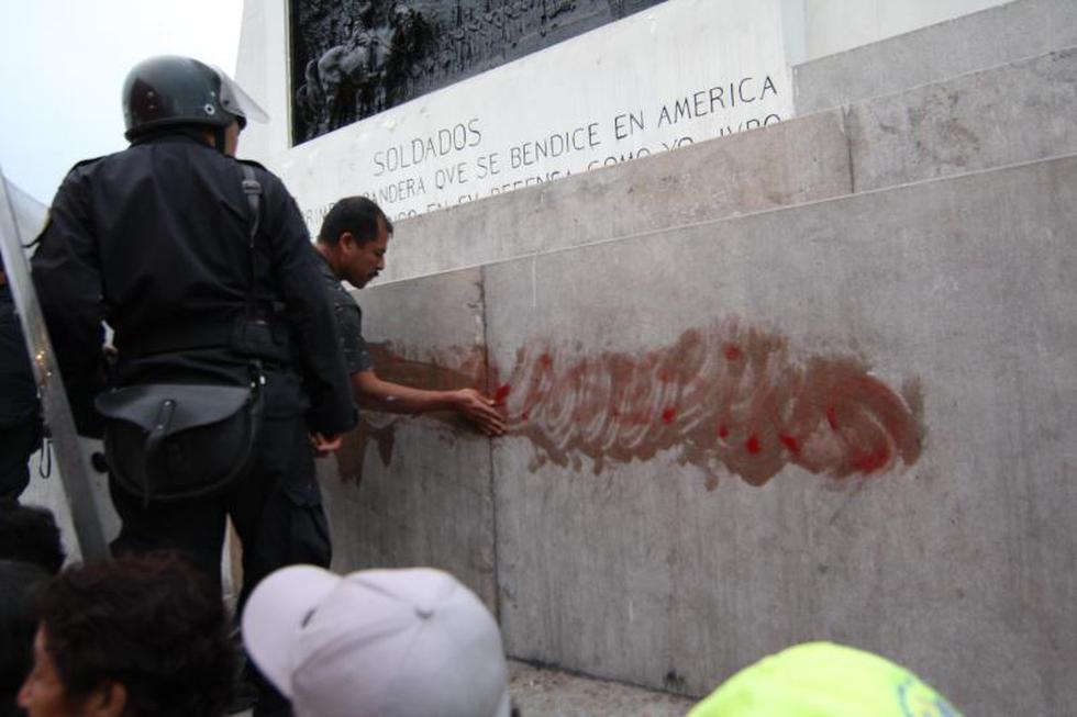 Joven que pintó monumento es militante humalista 