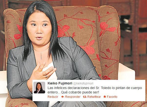 Keiko tilda de cobarde a Toledo por declaraciones sobre indulto