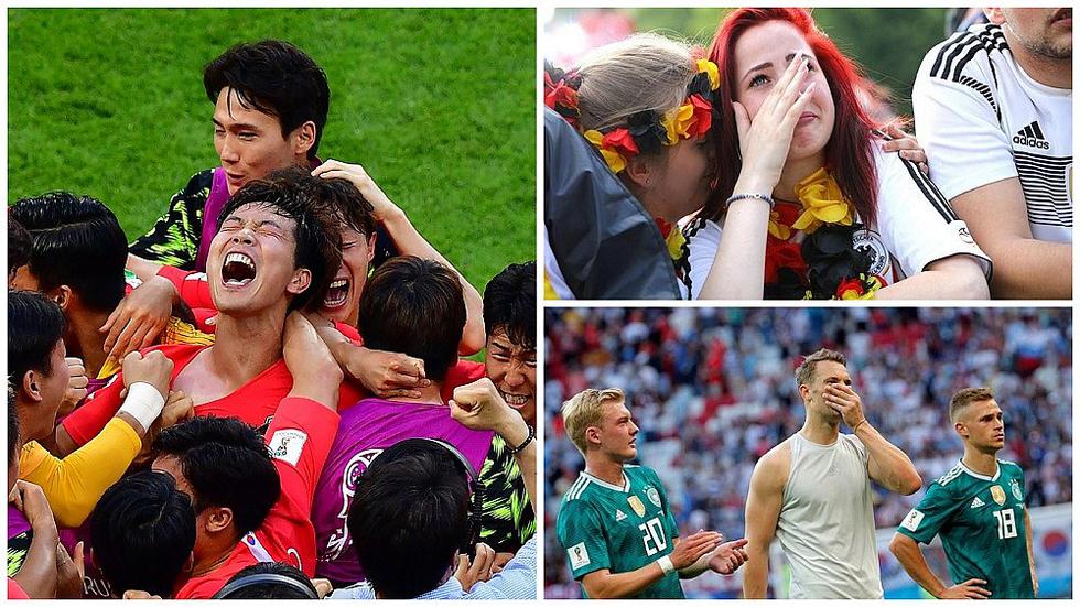 Del dolor a la alegría: Las imágenes de la eliminación de Alemania frente a Corea (FOTOS)