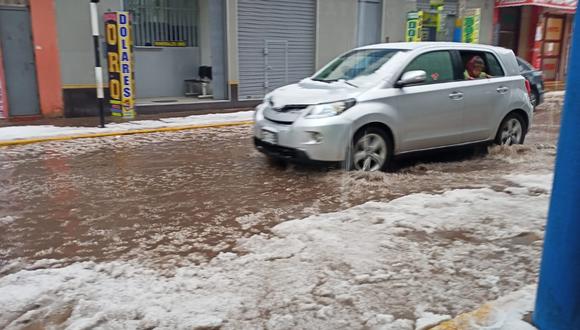 Lluvias ocasionan que calles de la ciudad de Juliaca sed tornen intransitables. San Román. Foto/Difusión.