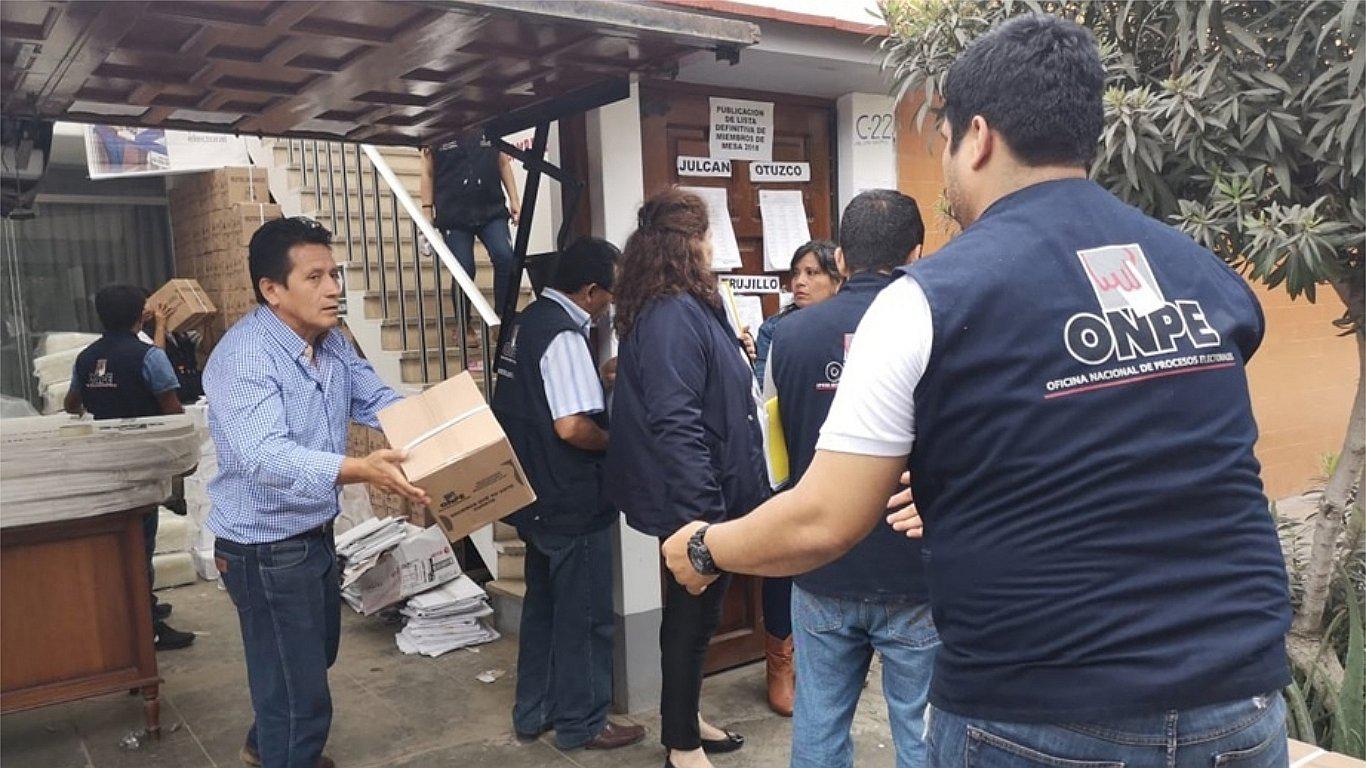 ODPE Trujillo inicia despliegue de material electoral 