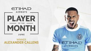 Alexander Callens es reconocido por los hinchas como el mejor jugador de junio en New York City 